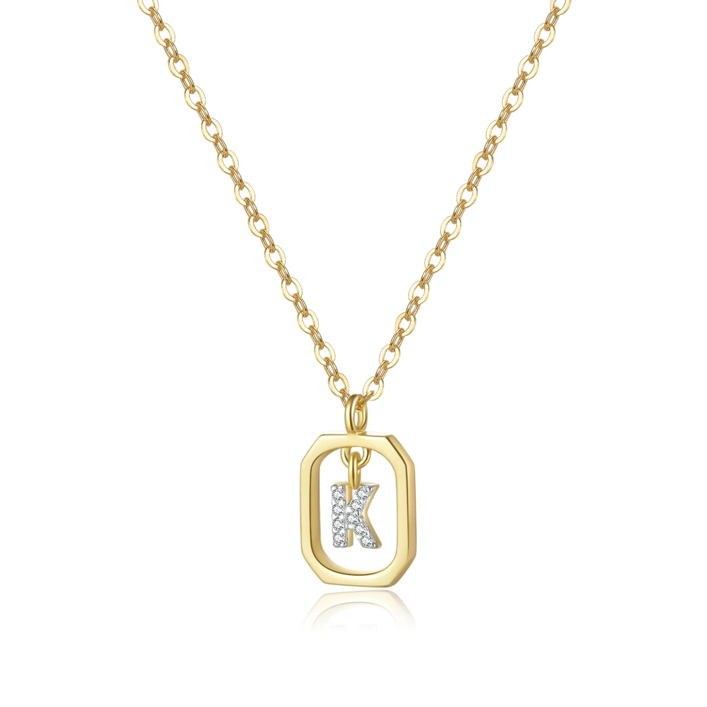 Etterna Inital Pendant Necklace Silver/Gold