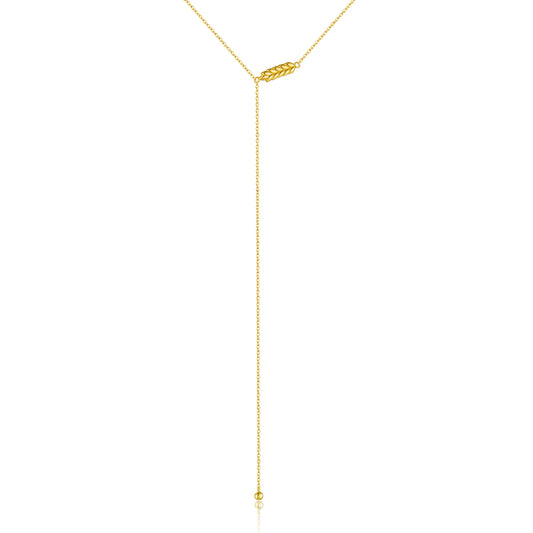 Etterna Wheat Leaf Pendant Gold/Silver