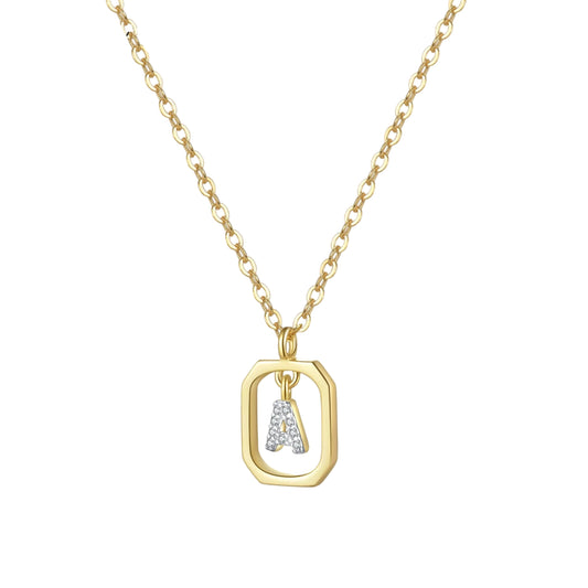 Etterna Inital Pendant Necklace Silver/Gold