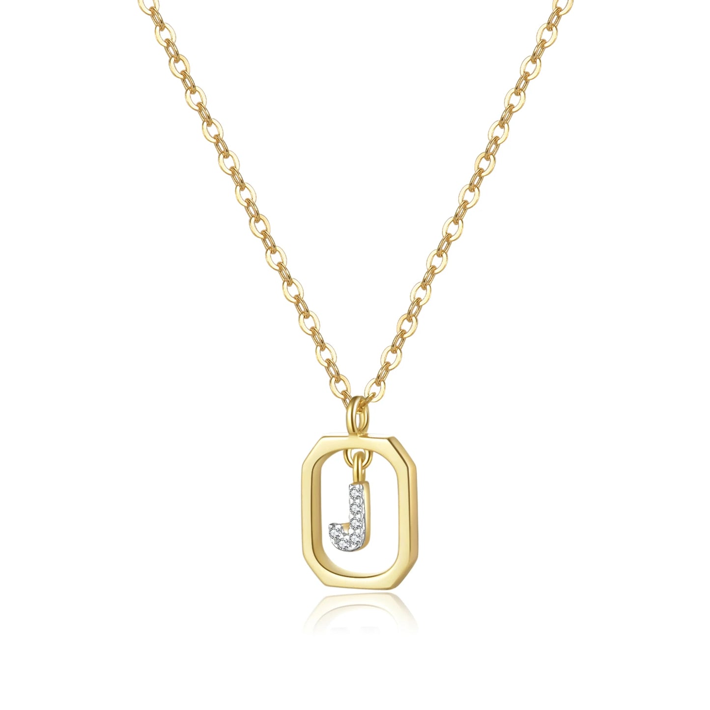 Etterna Inital Pendant Necklace Silver/Gold