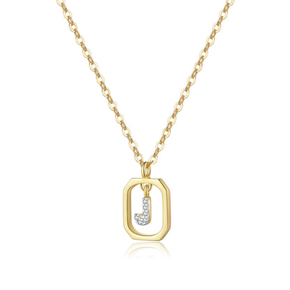 Etterna Inital Pendant Necklace Silver/Gold