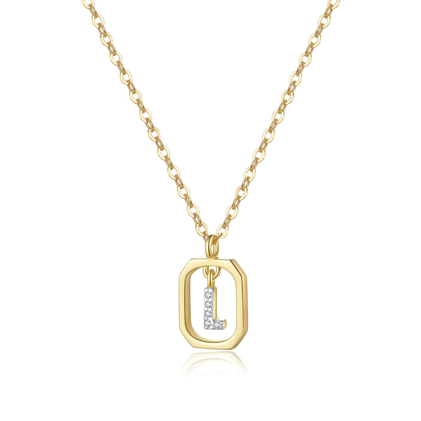 Etterna Inital Pendant Necklace Silver/Gold