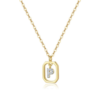 Etterna Inital Pendant Necklace Silver/Gold