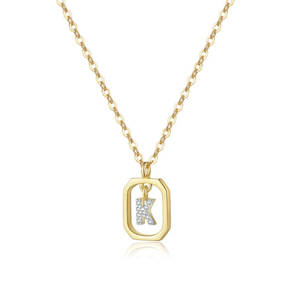 Etterna Inital Pendant Necklace Silver/Gold