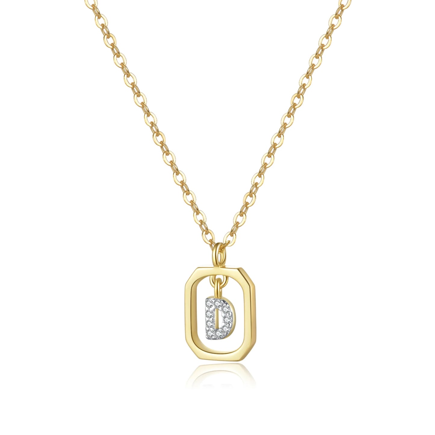 Etterna Inital Pendant Necklace Silver/Gold