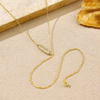 Etterna Wheat Leaf Pendant Gold/Silver