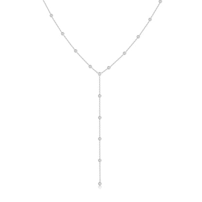 Etterna Gold/Silver Bead Long Necklace Earrings Chain Set