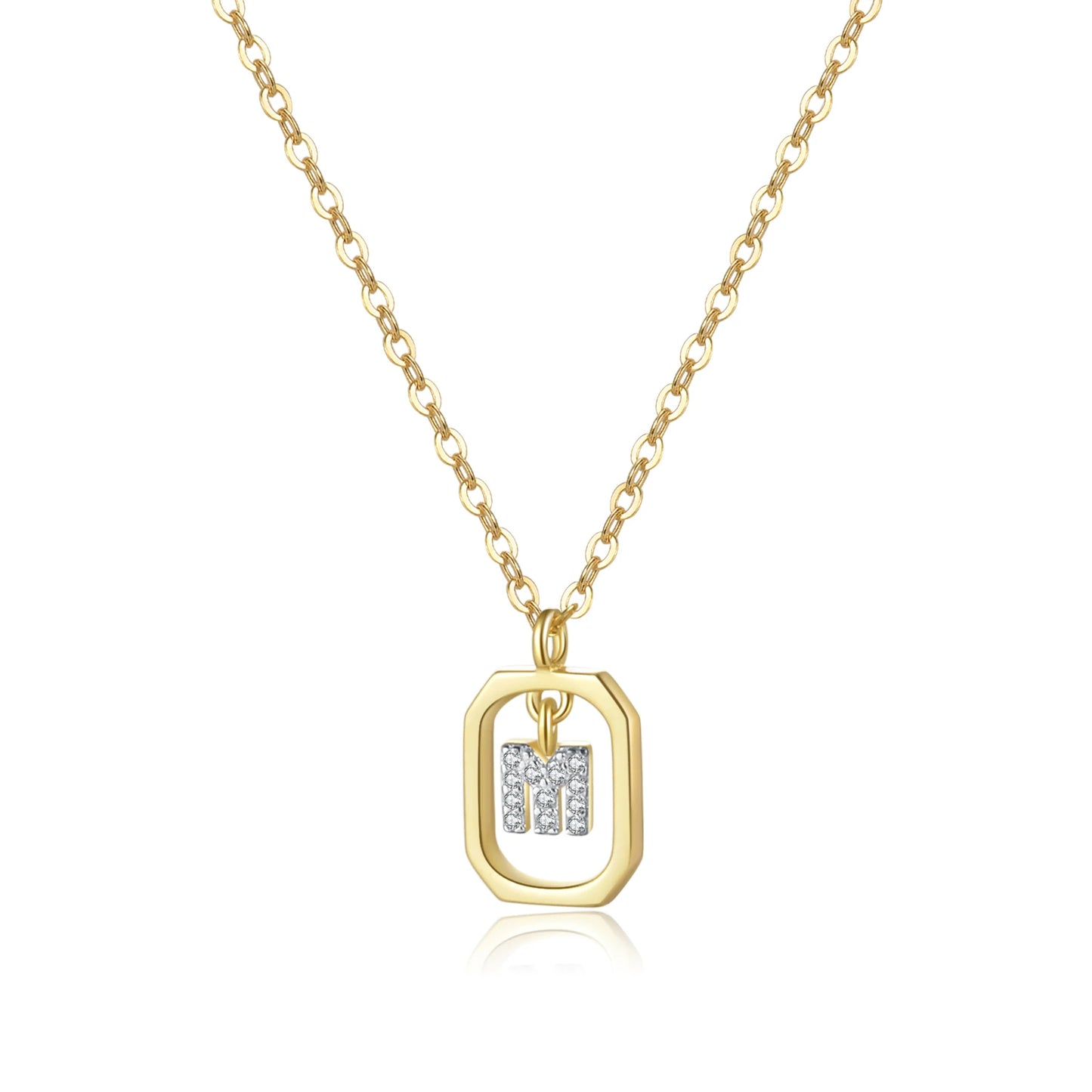 Etterna Inital Pendant Necklace Silver/Gold
