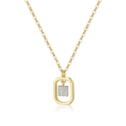 Etterna Inital Pendant Necklace Silver/Gold