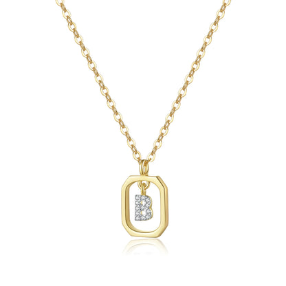 Etterna Inital Pendant Necklace Silver/Gold