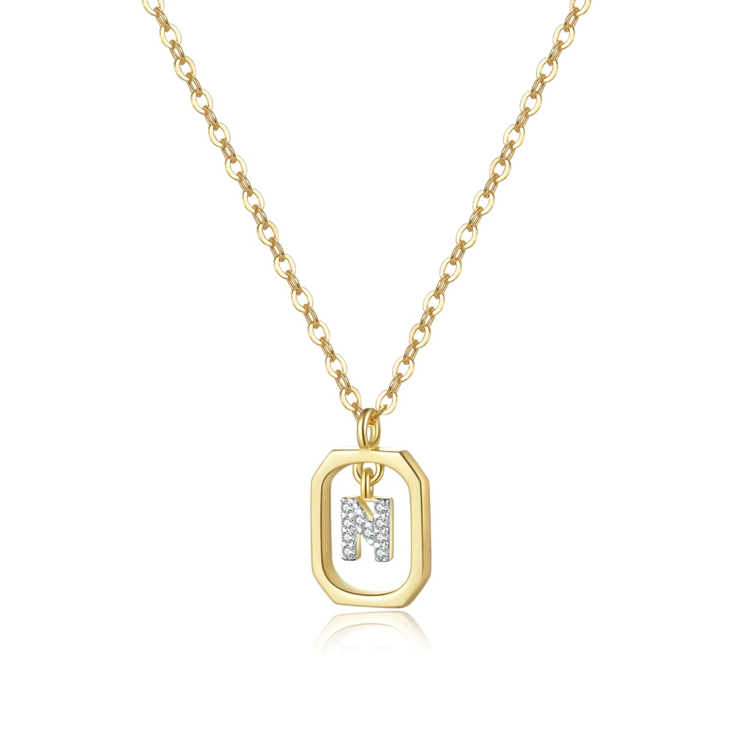 Etterna Inital Pendant Necklace Silver/Gold