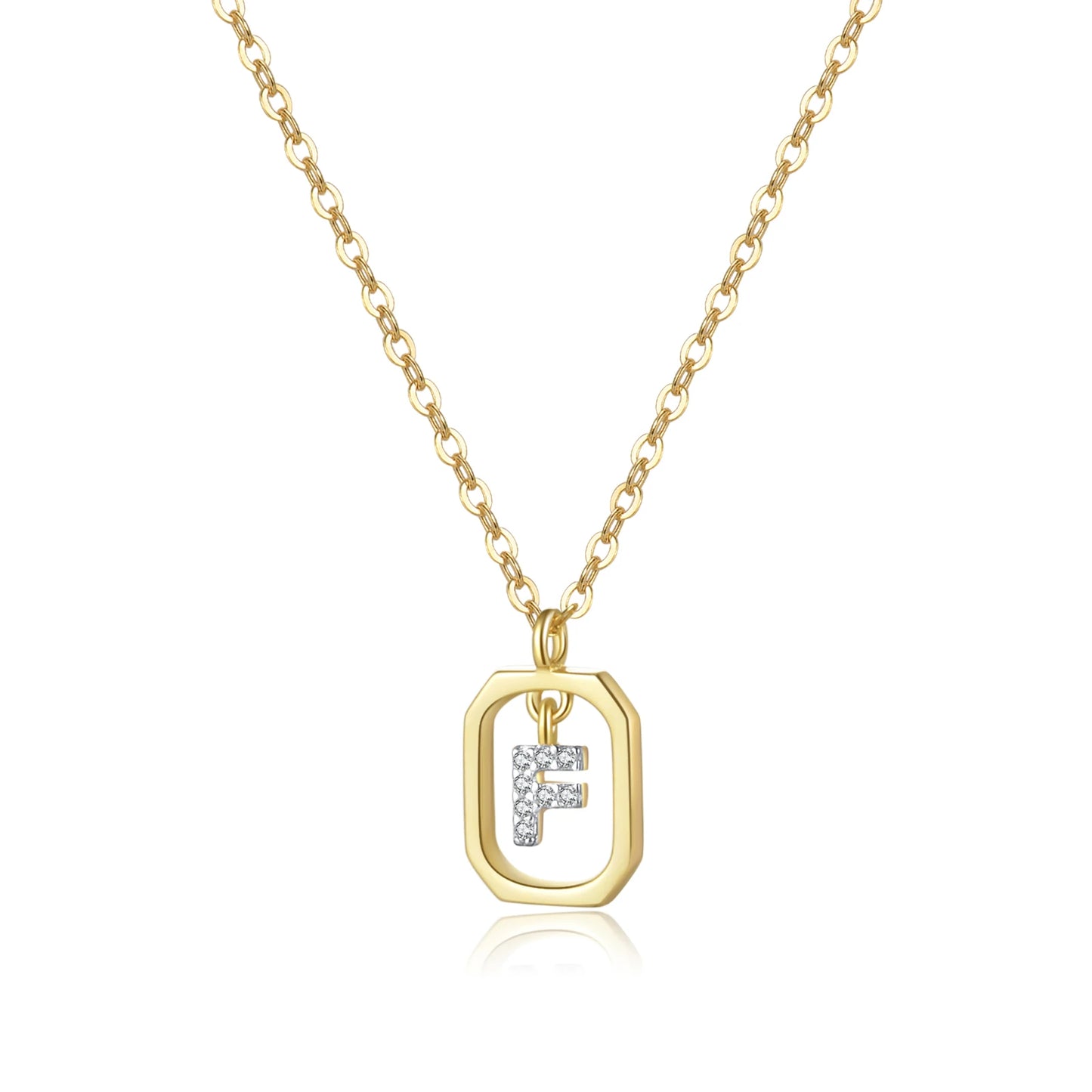Etterna Inital Pendant Necklace Silver/Gold