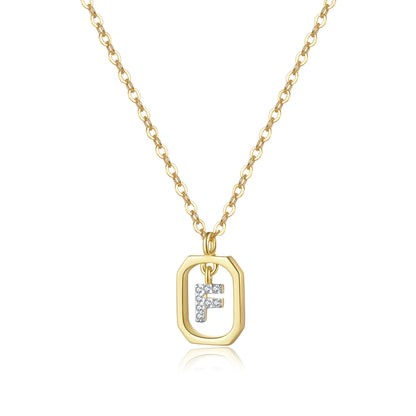 Etterna Inital Pendant Necklace Silver/Gold