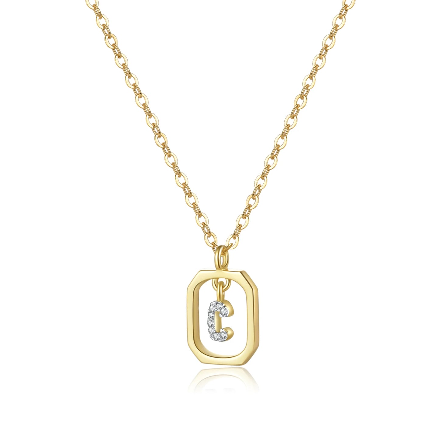 Etterna Inital Pendant Necklace Silver/Gold