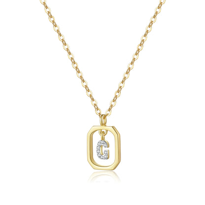 Etterna Inital Pendant Necklace Silver/Gold