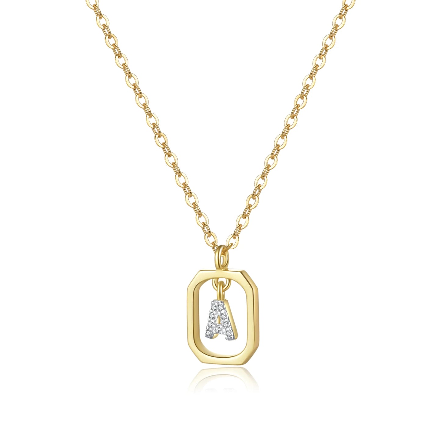 Etterna Inital Pendant Necklace Silver/Gold