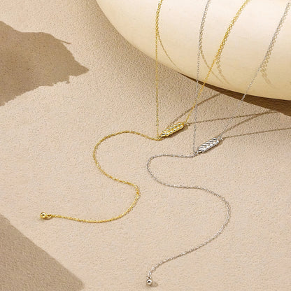 Etterna Wheat Leaf Pendant Gold/Silver