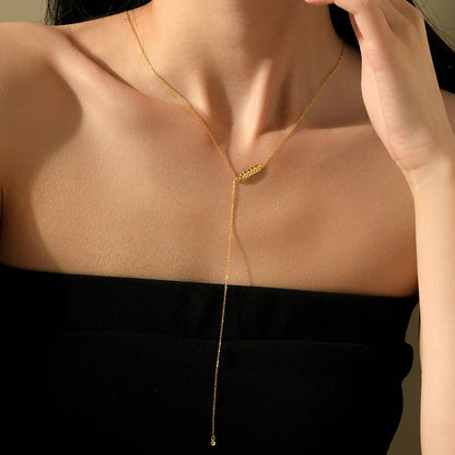 Etterna Wheat Leaf Pendant Gold/Silver