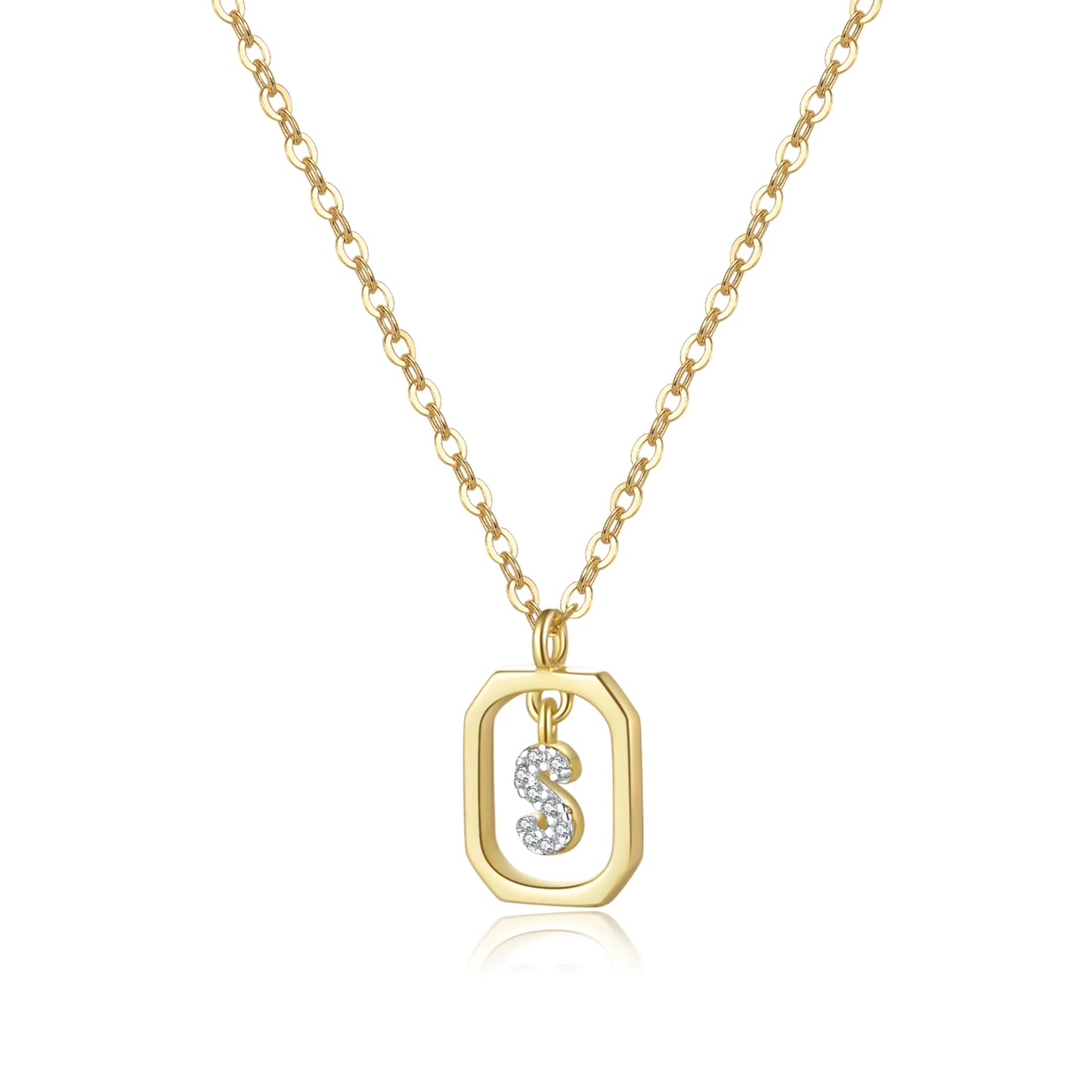 Etterna Inital Pendant Necklace Silver/Gold