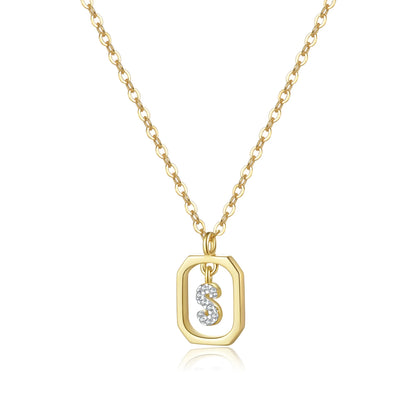 Etterna Inital Pendant Necklace Silver/Gold